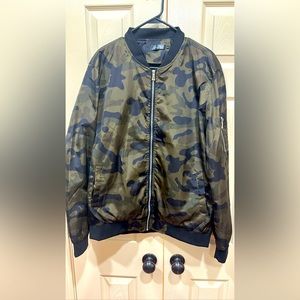 Men bomber camouflage jacket slim fit